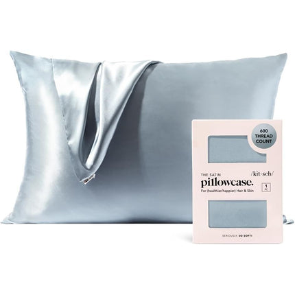 Haze Blue Satin Pillowcase - Standard/Queen