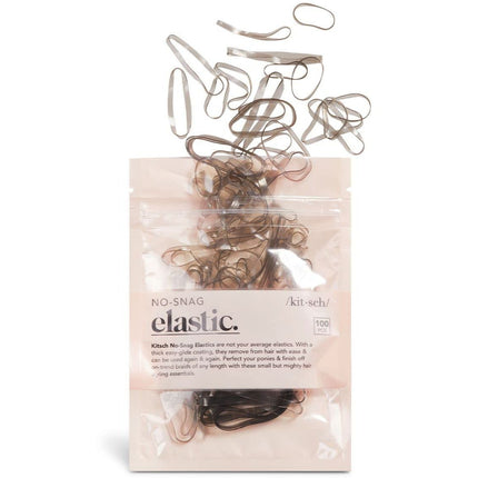 KITSCH Brown No-Snag Elastics 100pc Set