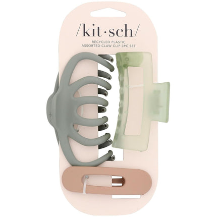 KITSCH Sage Octopus Claw Clips 3pc Set