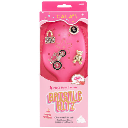 CALA Bristle Blitz Charm Hair Brush - Hot Pink