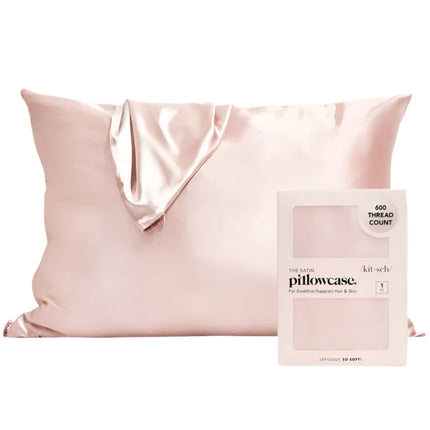 kitsch Blush Satin Pillowcase - Standard/Queen