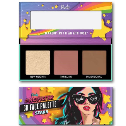 Rude Cosmetics NoFilter 3D Face Palette - Stars