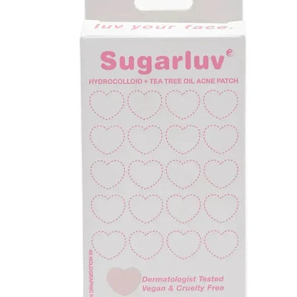 Sugarluv Hydrocolloid + Tea Tree Oil Acne Patches 40ct Holographic Hearts