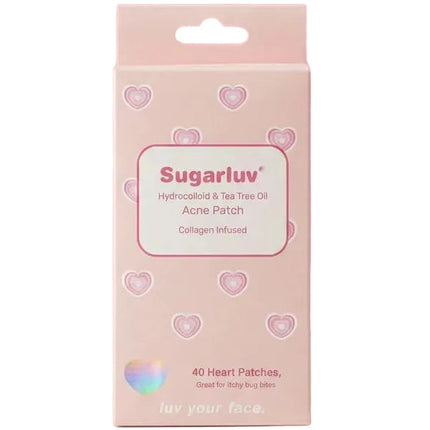 Sugarluv Hydrocolloid & Tea Tree Oil Acne Patch 40ct - Kaleidoscope Hearts
