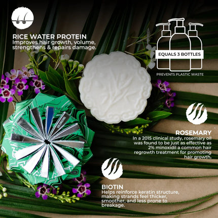Viori Rosemary & Biotin Shampoo Bar For Weak + Thinning Hair