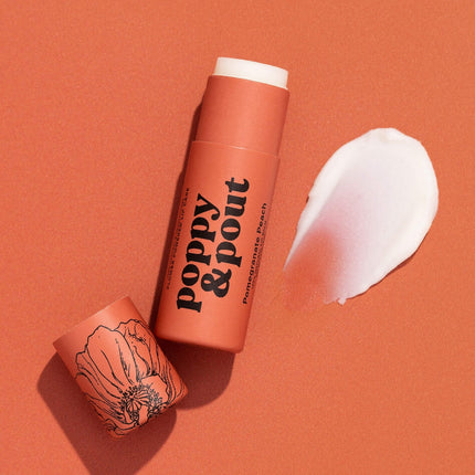 Poppy & Pout Lip Balm - Pomegranate Peach