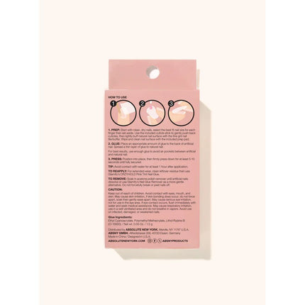 Absolute New York Glamify NTCW08 Clawtoon Press On Nails - Almond Long