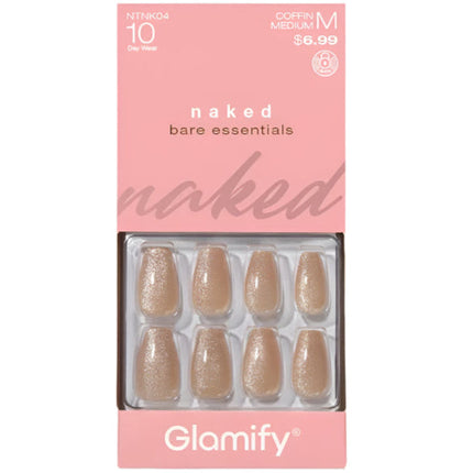 Absolute New York Glamify NTNK04 Naked Press On Nails - Coffin Medium