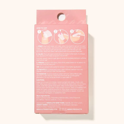 Absolute New York Glamify NTNK04 Naked Press On Nails - Coffin Medium