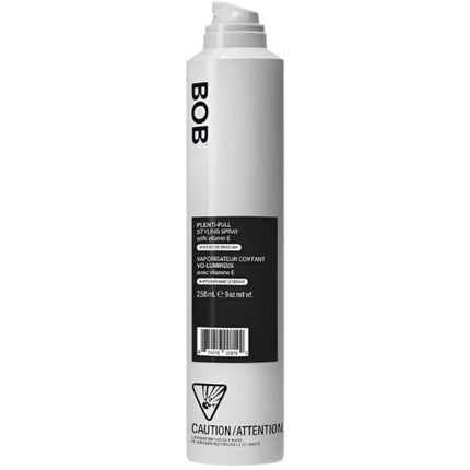 BACK OF BOTTLE Plenti-Full Styling Spray