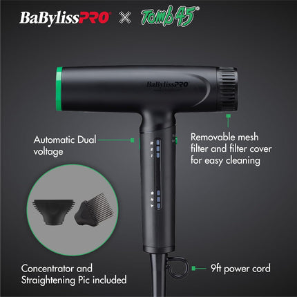 BabylissPRO X Tomb45® Professional Nano Light Ionic Dryer