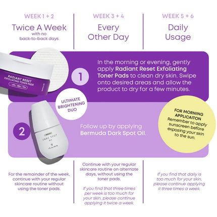 Bushbalm Radiant Reset Exfoliating Toner Pads