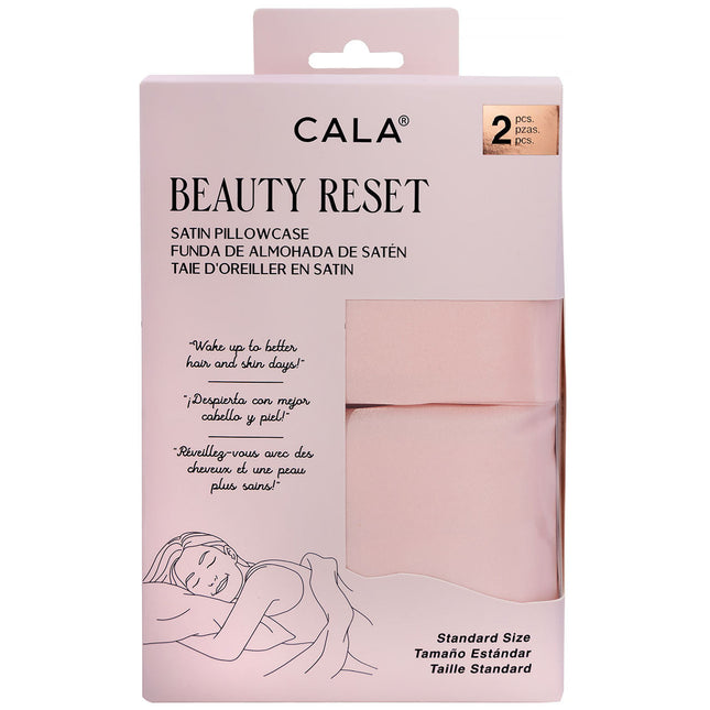 CALA Beauty Reset Satin Pillowcase: Pink Standard (2PC)