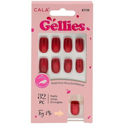 CALA Gellies | Squoval Red Jelly (32 PCS)