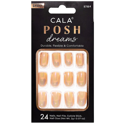CALA Posh Dreams | Short Oval Chrome Press On Nails