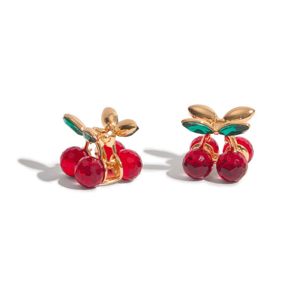 kitsch Cherry Rhinestone Claw Clips 2pc Set - Mini