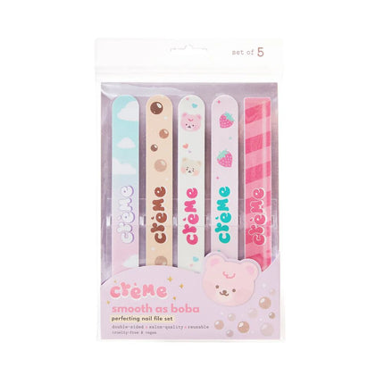 Creme Shop Boba Bears "Smooth As Boba" Nail Files (Set Of 5)