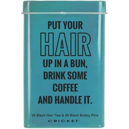 Cricket Handle It Hair Ties & Bobby Pins Tin