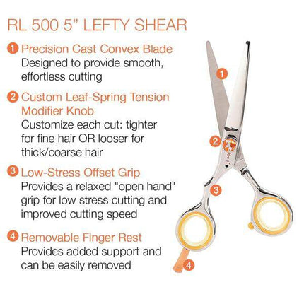 Cricket Roc-it Dog RL 500 5 Inch LEFTY Shear (Left Handed)