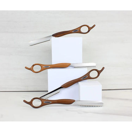 Feather Wood Look Styling Razor