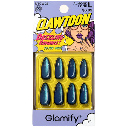 Absolute New York Glamify NTCW02 Clawtoon Press On Nails - Almond Long