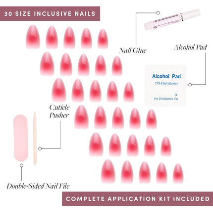 Glamnetic Blushing Aura Press-On Nails - Short Almond