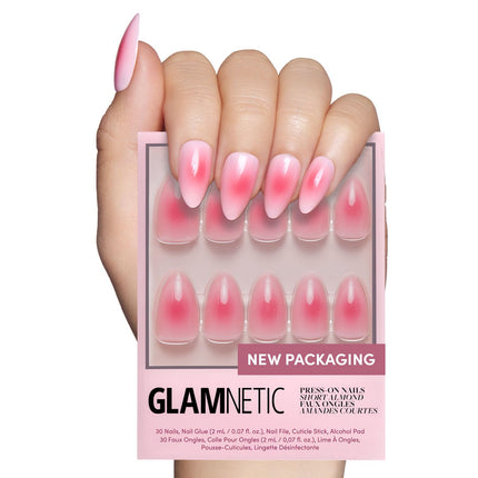 Glamnetic Blushing Aura Press-On Nails - Short Almond