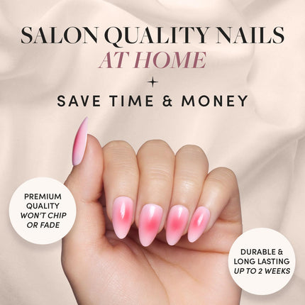 Glamnetic Blushing Aura Press-On Nails - Short Almond