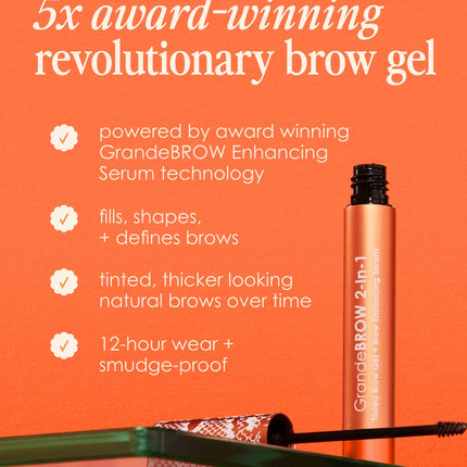 Grande Cosmetics GrandeBROW 2-In-1 Tinted Brow Gel + Brow Enhancing Serum