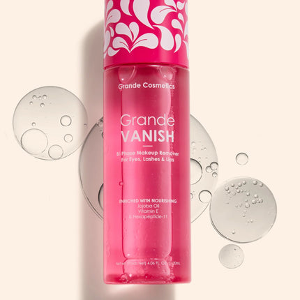Grande Cosmetics GrandeVANISH Bi-Phase Makeup Remover for Eyes, Lashes & Lips