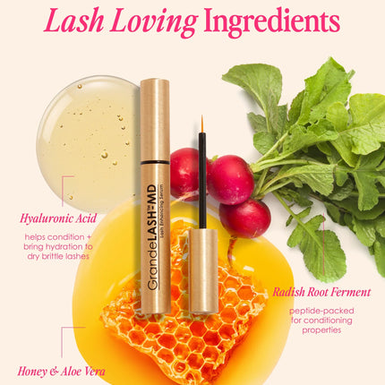Grande Cosmetics Travel Size GrandeLASH-MD Lash Enhancing Serum, 6 Week Supply