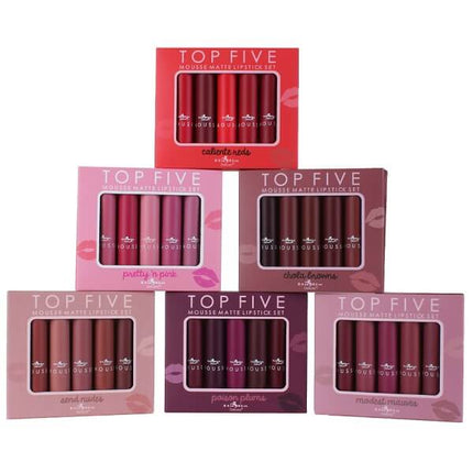 Italia Deluxe Mousse Matte Lipstick - Top Five Sets - HB Beauty Bar