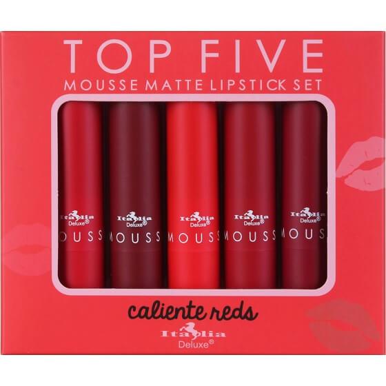 Italia Delux Mousse Matte Lipstick Caliente Reds