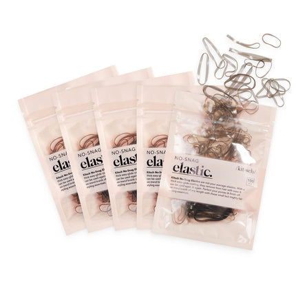 KITSCH Brown No-Snag Elastics 100pc Set