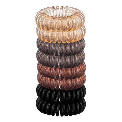 kitsch Brunette Spiral Hair Ties 8pc Set