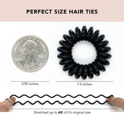 kitsch Brunette Spiral Hair Ties 8pc Set