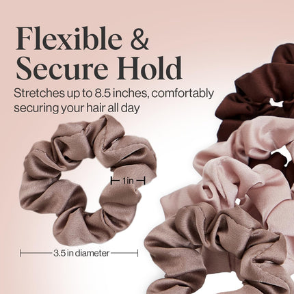 kitsch Cameo Satin Sleep Scrunchies 5pc Set