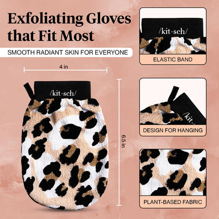 KITSCH Leopard Exfoliating Glove