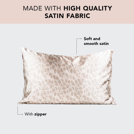 kitsch Satin Pillowcase King - Leopard