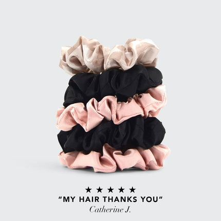 KITSCH Satin Sleep Scrunchies 5pc Set