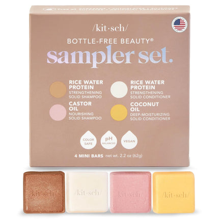 KITSCH Shampoo + Conditioner 4pc Sampler Set