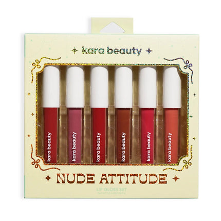 Kara NUDE ATTITUDE 6 Piece Lip Gloss Set