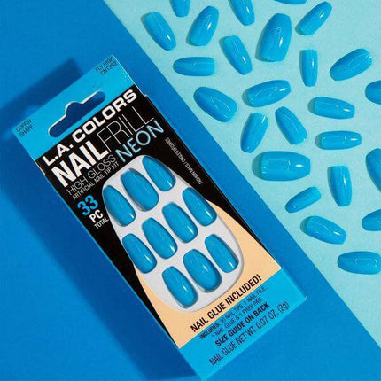 LA Colors Fly High Nail Frill Neon Artificial Coffin Nail Tips