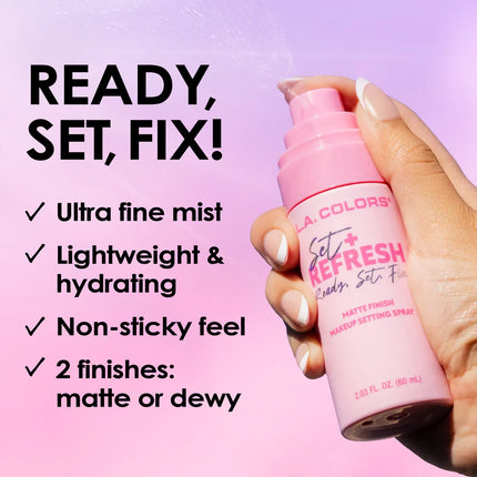 LA Colors Set + Refresh Matte Setting Spray