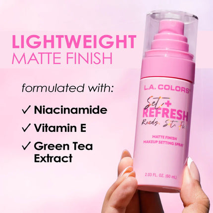 LA Colors Set + Refresh Matte Setting Spray
