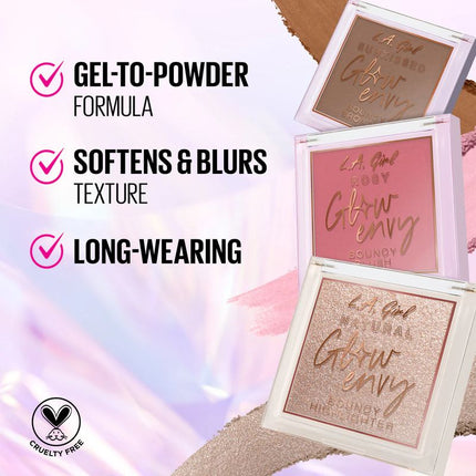 LA Girl Glow Envy Bouncy Bronzer, Blush & Highlighter