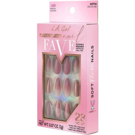 LA Girl Luxe Shine Fave Nail Tips - Excite Me