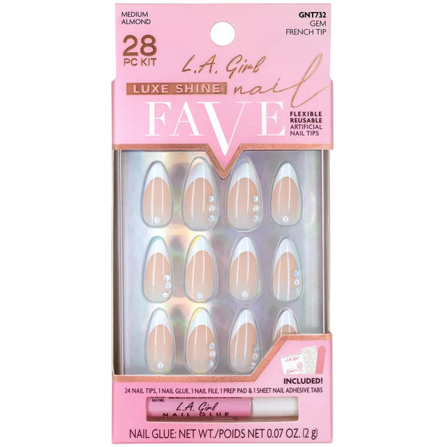 LA Girl Luxe Shine Fave Nail Tips - Gem French