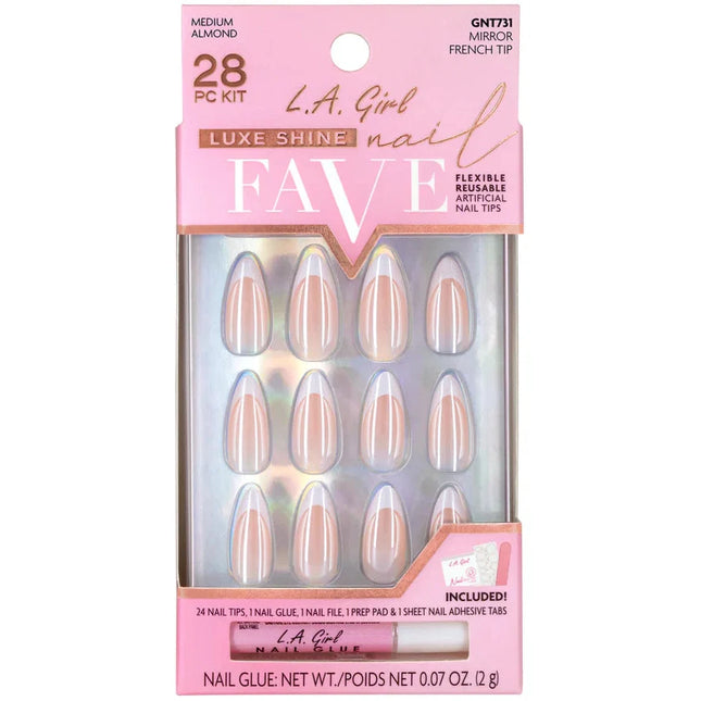 LA Girl Luxe Shine Fave Nail Tips - Mirror French