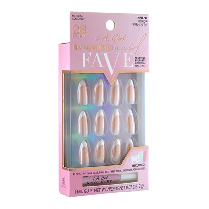 LA Girl Luxe Shine Fave Nail Tips - Mirror French